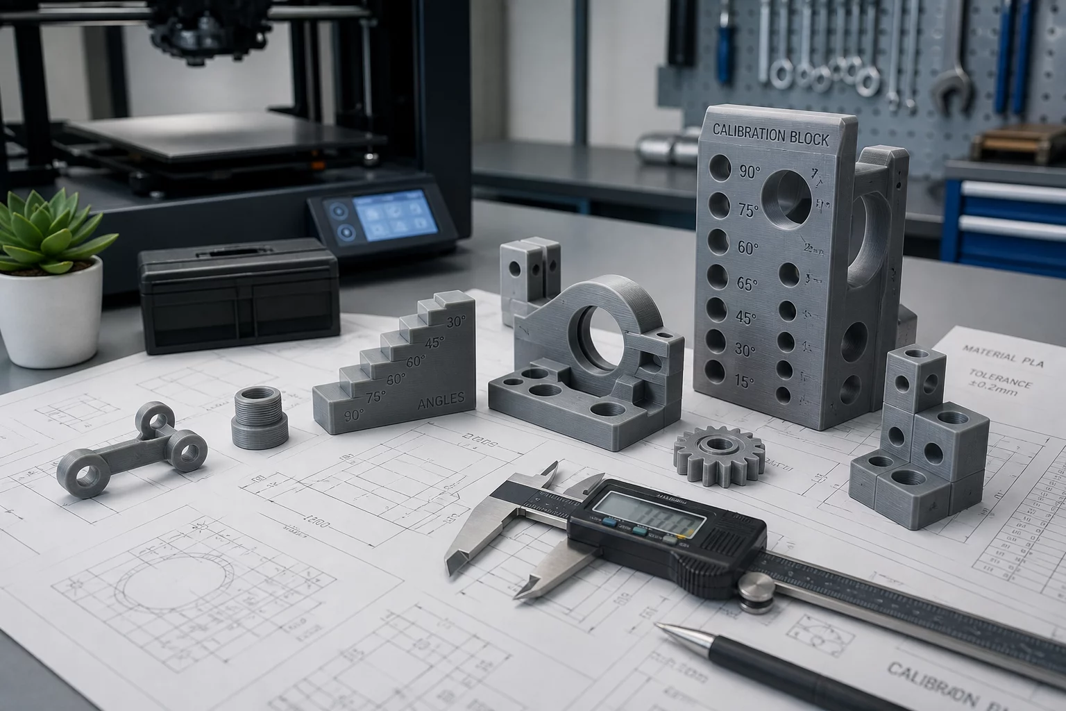 3D Printing Test Matrix Calibration Platform